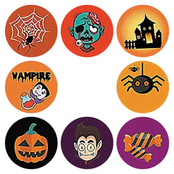 100-500pcs Halloween Vampire Round Stickers Envelope Sealing Labels Candy Bag Sticker Halloween Decoration Decor Pumpkin (Online Order Only)