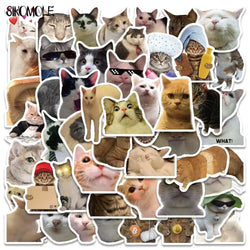 Cat Meme Funny Animal Stickers Pack - DIY Phone Luggage Laptop Decals (Online Order Only)
