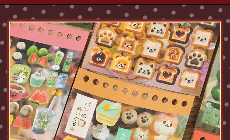 48 sheets Japanese Retro Y2K Decorative Stickers Phone Case Laptop Kpop Photocard Scrapbooking Sticker Book Kids Gift Stationery (ONLINE ORDER ONLY)