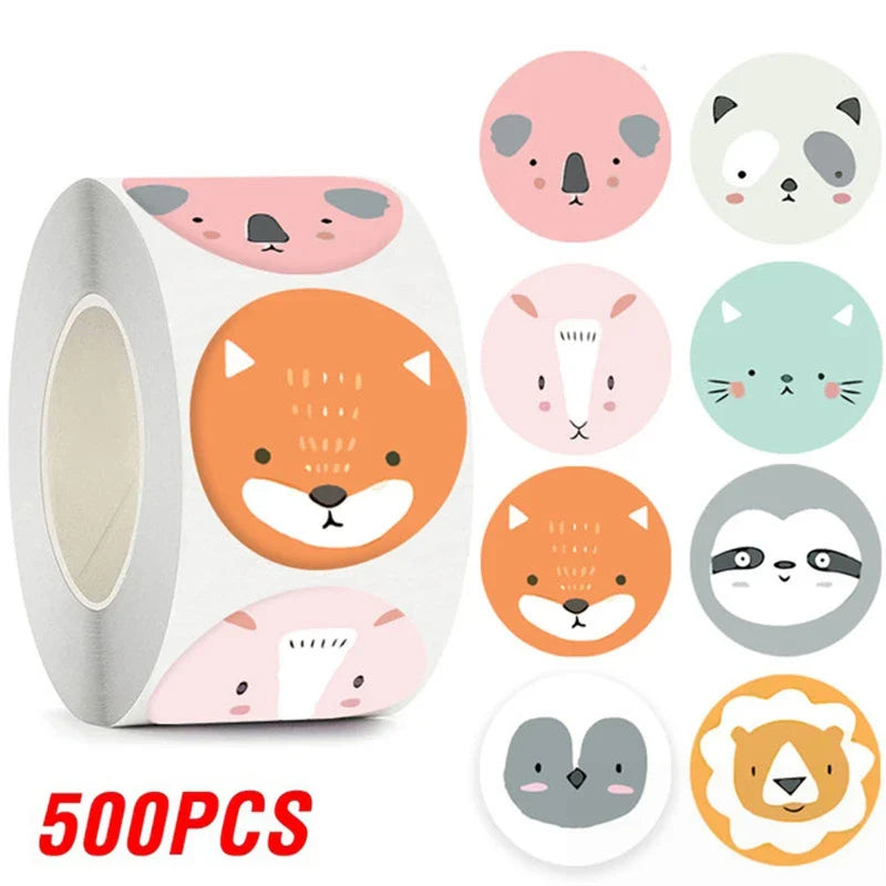 100-500pcs  Cute Reward Stickers Animal Sticker for Kid Classic Toy Gift Decor School Teacher Encouragement Sticker (ONLINE ORDER ONLY)