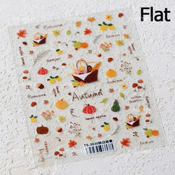 Cute Food Dog Baking Cookies Bread Rabbit Cheese Pudding Croissant Doughnut Adhesive Nail Art Decoration Sticker Manicure Decals (ONLINE ORDER ONLY)