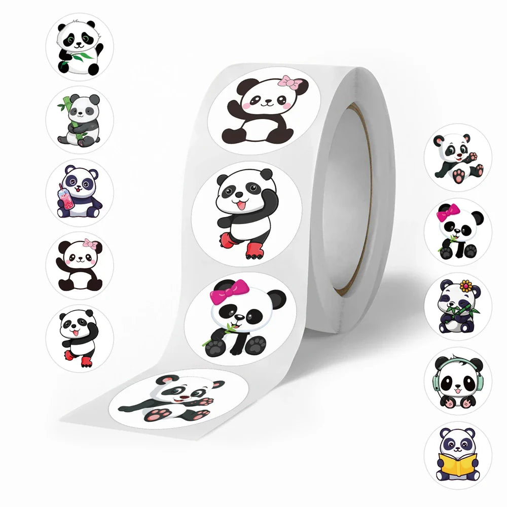 500pcs/roll Kids Stationery Stickers Birthday Party Back ground Fruits Balloon Happy Banner Refrigerator Vegetable Stickers Toys (Online Order Only)