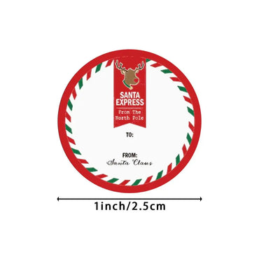 100-500pcs Merry Christmas DIY Handmade Sticker Package Thank You Label Sealing Stickers Party Festive Decor Supplies Children (ONLINE ORDER ONLY)