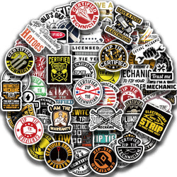 65PCS Funny Machinist Zip Tie Stickers Engineer Cartoon Decals Toy DIY Luggage Laptop Phone Car Bike Skateboard Sticker﻿ (ONLINE ORDER ONLY)