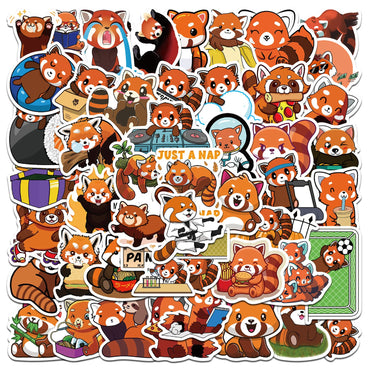 50Pcs Cute Red Panda Stickers for Helmet, Wall, Desktop Decoration (ONLINE ORDER ONLY)