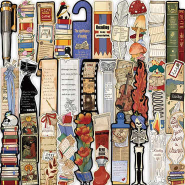 30pcs Retro Romantic Reading Books Bookish Paper Bookmarks DIY Students Reader Page Markers Library Office Page Markings (Online Order Only)