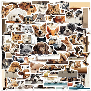 10/30/60PCS Kawaii Lay Dog PVC Sticker Aesthetic Chidlren's Korean Stationery Decoration Scrapbooking School Supplies for Kids (ONLINE ORDER ONLY)