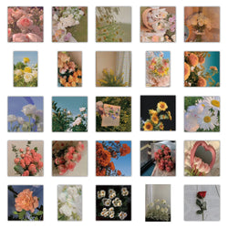 10/30/50PCS Rose Aesthetic Stickers Flowers Decal For Notebbok Wall Phone Album Fridge Suitcase PVC Waterproof Kids DIY Sticker (ONLINE ORDER ONLY)