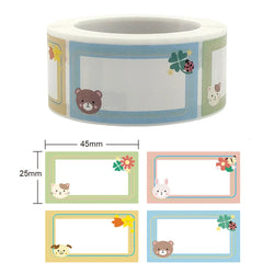250pcs Package Stationery Label White Label Write Name Sticker Blank Sticker Label Child Stationery Sticker (Online Order Only)