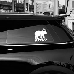 "BEER?"Stickers，creative bear & deer stickers，cool and funny for cars trucks motorcycles (ONLINE ORDER ONLY)