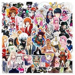 50Pcs Anime Stickers Waterproof Decals for Laptop, Motorcycle, Luggage, Phone (ONLINE ORDER ONLY)