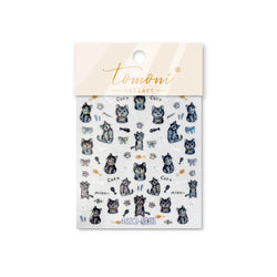 Cute Cat Eye Fishbone Animals Leopard Cat Ginger Cat Kitten Exclamation Point Paw Self Adhesive Nail Art Sticker Manicure Decals (ONLINE ORDER ONLY)