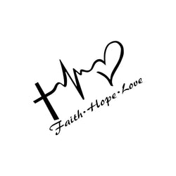 Car Stickers  Decoration Love Jesus Cross Graphic Style Vinyl Film Decal Tuning  Fit For All Models (Online Order Only)