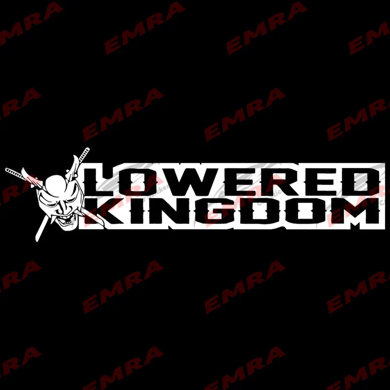 Japanese Anime Text Lowered Kingdom for Car Sticker Decoration Windshield Banner JDM External Accessories Waterproof Vinyl Decal (ONLINE ORDER ONLY)