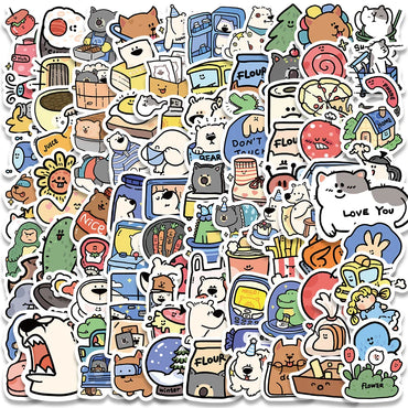 100PCS Cute Animal Stickers for Phone, Laptop, Car, Luggage, Bike, Bottle (ONLINE ORDER ONLY)