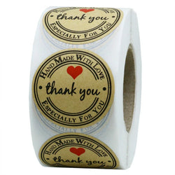 500pcs/roll Flowers Thank You Sticker Labels Round Reward Stickers Wedding Party Decor Envelope Seals Stickers Stationery (Online Order Only)