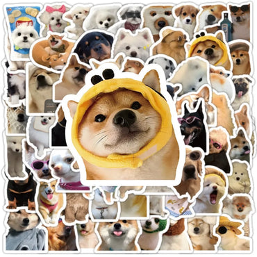 10/30/50/100PCS Cute Cartoon Dogs  Meme Graffiti Stickers Kids Toys DIY Diary Laptop Stationery Suitcase Phone Bike Funny Decals (ONLINE ORDER ONLY)