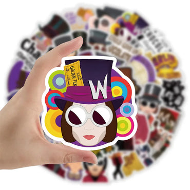 10/30/50PCS The Chocolate Factory Stickers Funny Cartoon Stciekrs Graffiti DIY Scrapbook Luggage Laptop Phone Car Bike Decals (ONLINE ORDER ONLY)