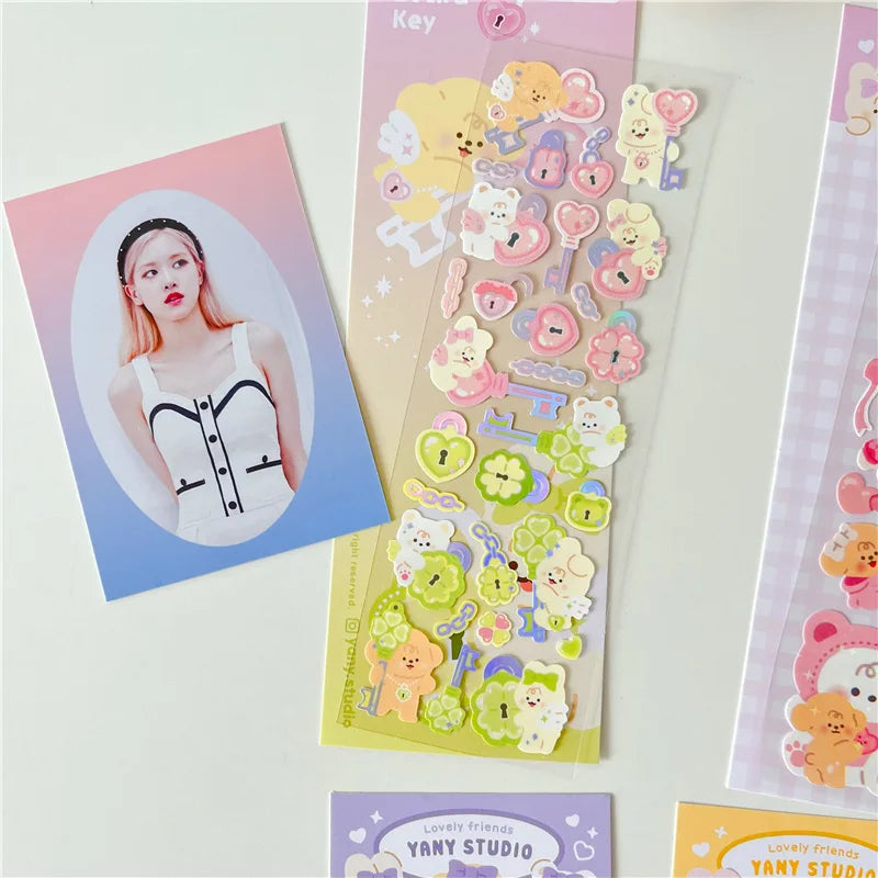 Korean INS Cute Animals Rabbit Decorative Stickers Scrapbooking DIY Album Kawaii Stationery Sticker Art Supplies Personalized (ONLINE ORDER ONLY)
