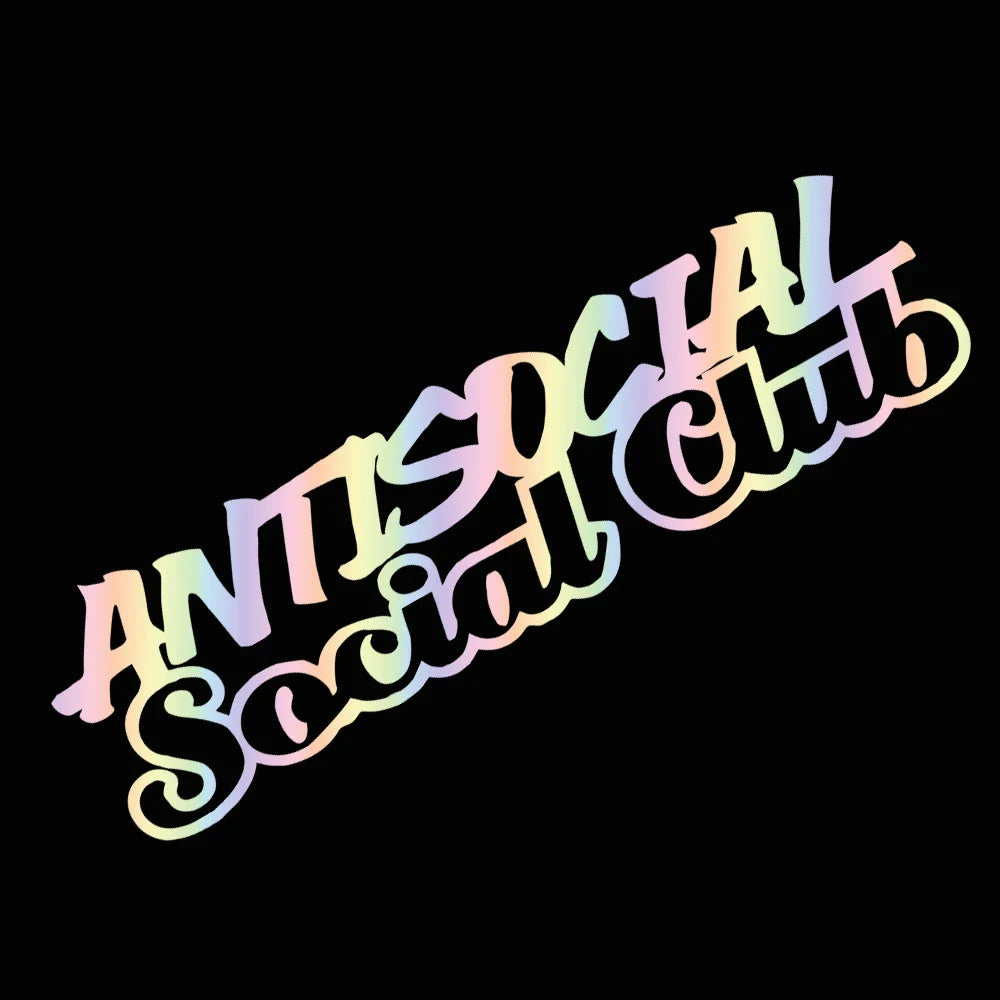 Antisocial Car Sticker for Windshield Banner Night Run JDM Sport Competition Style Waterproof Sunscreen Decorative Vinyl Decals (ONLINE ORDER ONLY)
