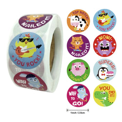 50-500pcs Cute Cartoon Animal Decoration Sticker Cake Label Birthday Wedding Party Sticker Envelope Office Stationery Kids Gift (ONLINE ORDER ONLY)