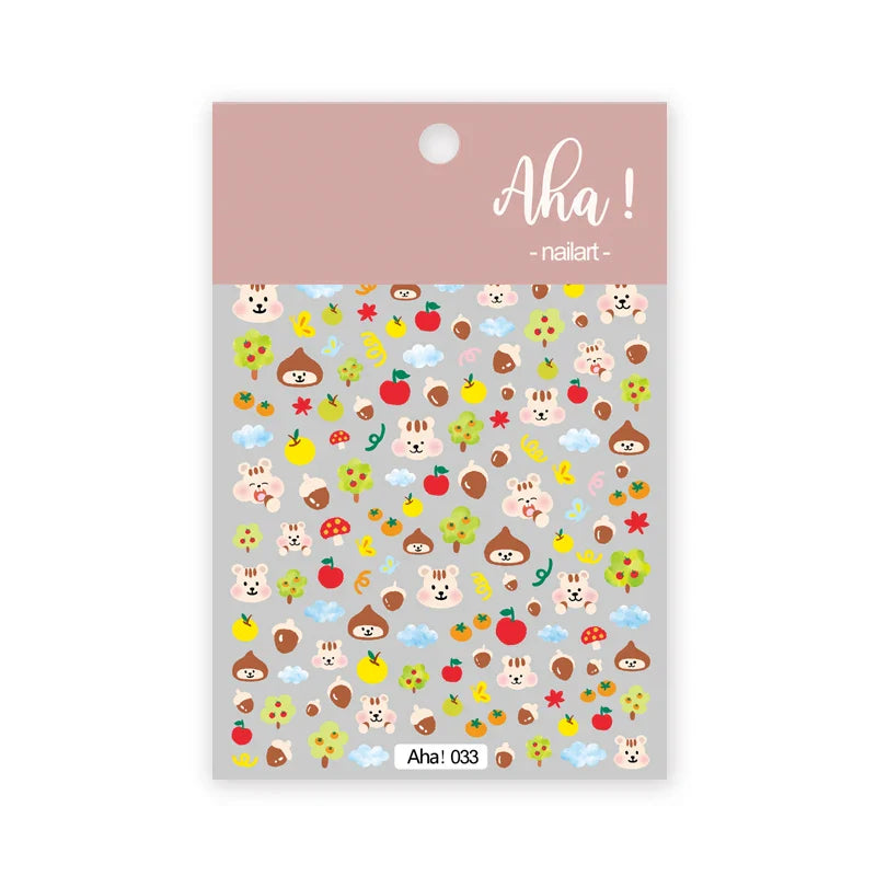 Japanese Style Little Daisy 3D Nail Stickers Summer White Florals Petals Flowers Back Glue Decals Cute Five Petals Manicure Tips (ONLINE ORDER ONLY)