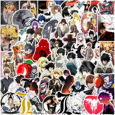 10/30/50PCS Death Note Stickers Funny Mystery Film Sticker Animation Graffiti Decoration Toy Cartoon Decals Luggage Laptop Phone (ONLINE ORDER ONLY)