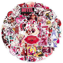 10/30/56pcs Hazbin Hotel Cartoon Stickers Anime Helluva Boss Graffiti Toy DIY Laptop Helmet Fridge Notebook Skateboard Car Decal (ONLINE ORDER ONLY)