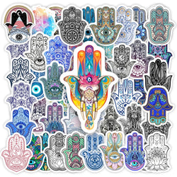 Hamza Fatima Stickers Devil Eye Art DIY Toy Gift Decorative Graffiti Decal for Phone Luggage Laptop Bottles Scrapbook Waterproof (ONLINE ORDER ONLY)