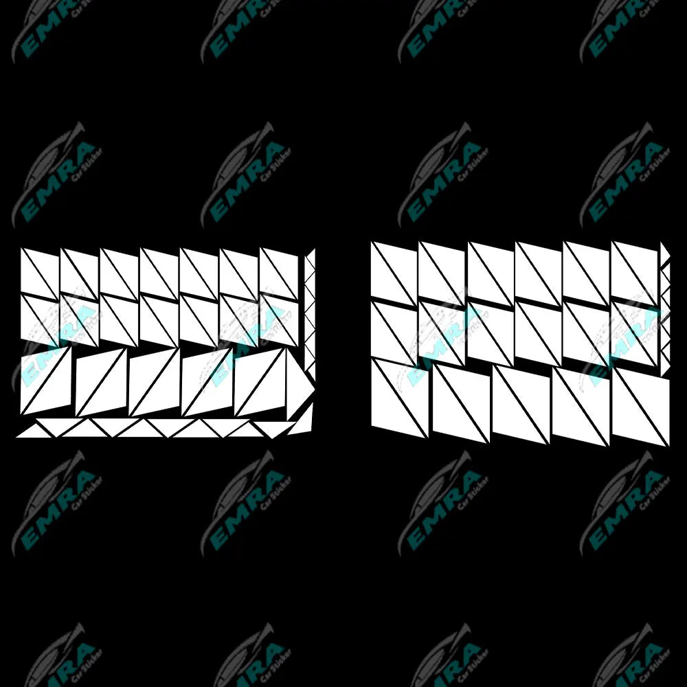 102PCS Angular Shape Sticker For Car Accessories Decoration Side Camouflage Kit Wrap Camo Tuning Styling Waterproof Vinyl Decals (ONLINE ORDER ONLY)