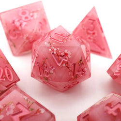 Resin Sharp Edged Themed 7 Piece Polyhedral Dice Set (Online Order Only)