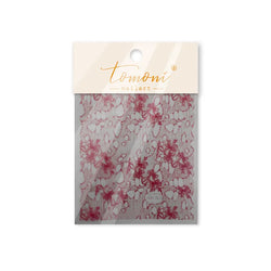 Lace Bowknot Hollow Out Fabric Art Fragmentation Sensation Petal Embossed Hottie Adhesive Nail Art Sticker Chic Manicure Decals (ONLINE ORDER ONLY)