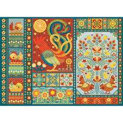 Scandi Chicken Quilt 1000 Piece Jigsaw Puzzle Cobble Hill (ONLINE ORDER ONLY)