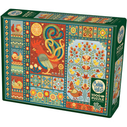Scandi Chicken Quilt 1000 Piece Jigsaw Puzzle Cobble Hill (ONLINE ORDER ONLY)