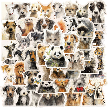 10/50PCS Cute Funny Dog Cat Bristled Animal Stickers Waterpoof Decals DIY Skateboard Laptop Phone Luggage Stationary Sticker Toy (ONLINE ORDER ONLY)