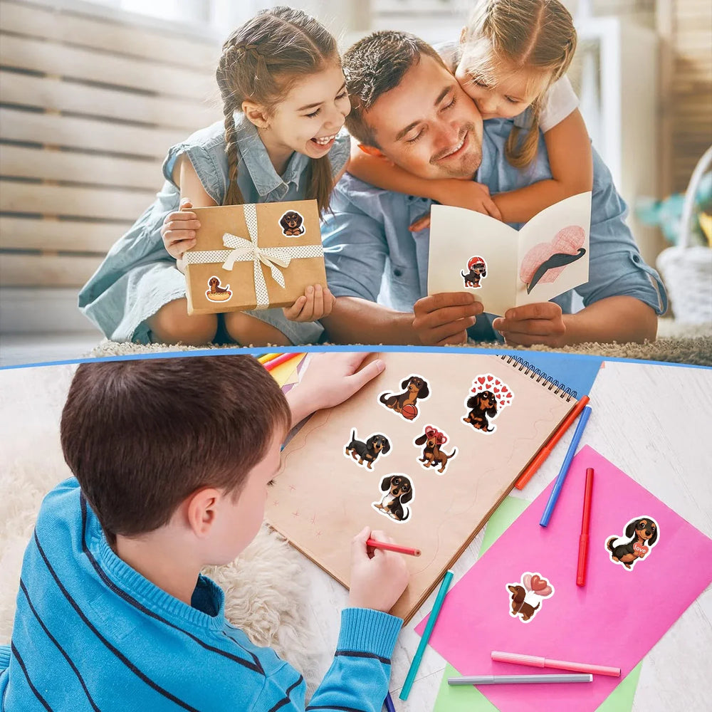 500pcs Stickers for Children Kids Rolling Animal Roll Dog Stickers Small Packaging Pack Stickers Photocard Decor Lables (ONLINE ORDER ONLY)