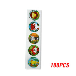 100-500pcs Animal Sticker School Teacher Student Cartoon Sticker Sealing Label Christmas Gift Scrapbook Stationery Sticker (ONLINE ORDER ONLY)