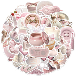 Pink Ballet Girls Stickers Set - Cute DIY Decals for Phone, Notebook, Laptop, Wall (Online Order Only)