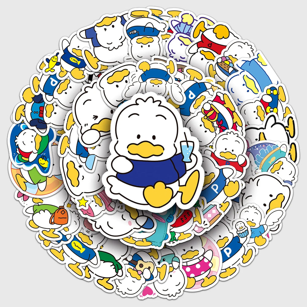 50Pcs Duck Cartoon Waterproof Vinyl Stickers for Skateboard Snowboard Decal (ONLINE ORDER ONLY)