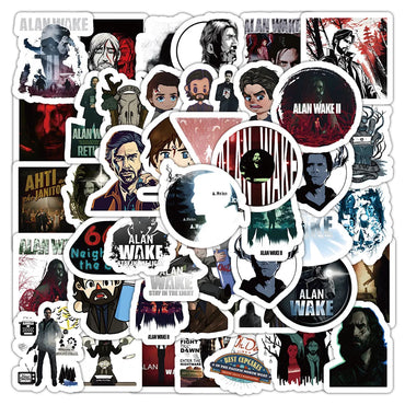 Alan Wake Stickers 10/30/54PCS Horror Game Decals for Laptop, Phone, Guitar, Bike, Skateboard (ONLINE ORDER ONLY)