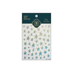 Sparkle Laser Silver Starburst Five-pointed Star Geometric Tiny Spot Romantic 5D Self Adhesive Nail Art Stickers Manicure Decals (ONLINE ORDER ONLY)