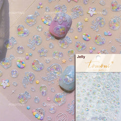 Infauna Jellyfish Conch Shell Starfish Octopus Coral Polypite Wishing Bottle Sea Self Adhesive Nail Art Stickers Manicure Decals (ONLINE ORDER ONLY)