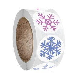 100-500pcs Color Snowflake Merry Christmas Sticker Gift Envelope Sealing Label Decoration Stationery Sticker 2.5cm (ONLINE ORDER ONLY)