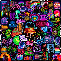 10/30/50/100pcs Fresh Neon Light Sticker Packs (ONLINE ORDER ONLY)