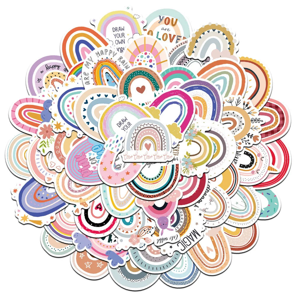 Rainbow Bridge Graffiti Stickers for Suitcase, Skateboard, Laptop, Luggage, Phone - 10/30/50Pcs (ONLINE ORDER ONLY)