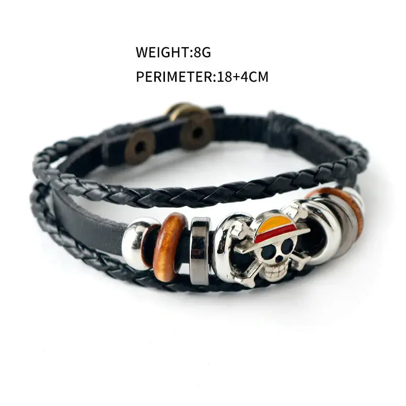 Anime Woven Cowhide Bracelet – Multilayer Buckle Gift (ONLINE ORDER ONLY)
