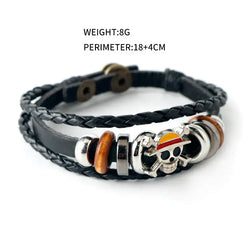 Anime Woven Cowhide Bracelet – Multilayer Buckle Gift (ONLINE ORDER ONLY)