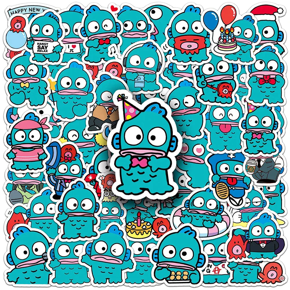 Hanyodon Cartoon Stickers Decals for Laptop Guitar Phone Suitcase Scrapbook (Online Order Only)