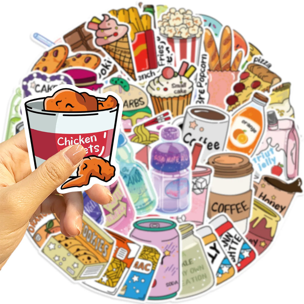 Snack Stickers Pack: Laptop, Phone, Guitar, Car, Bike, Skateboard Decals (ONLINE ORDER ONLY)