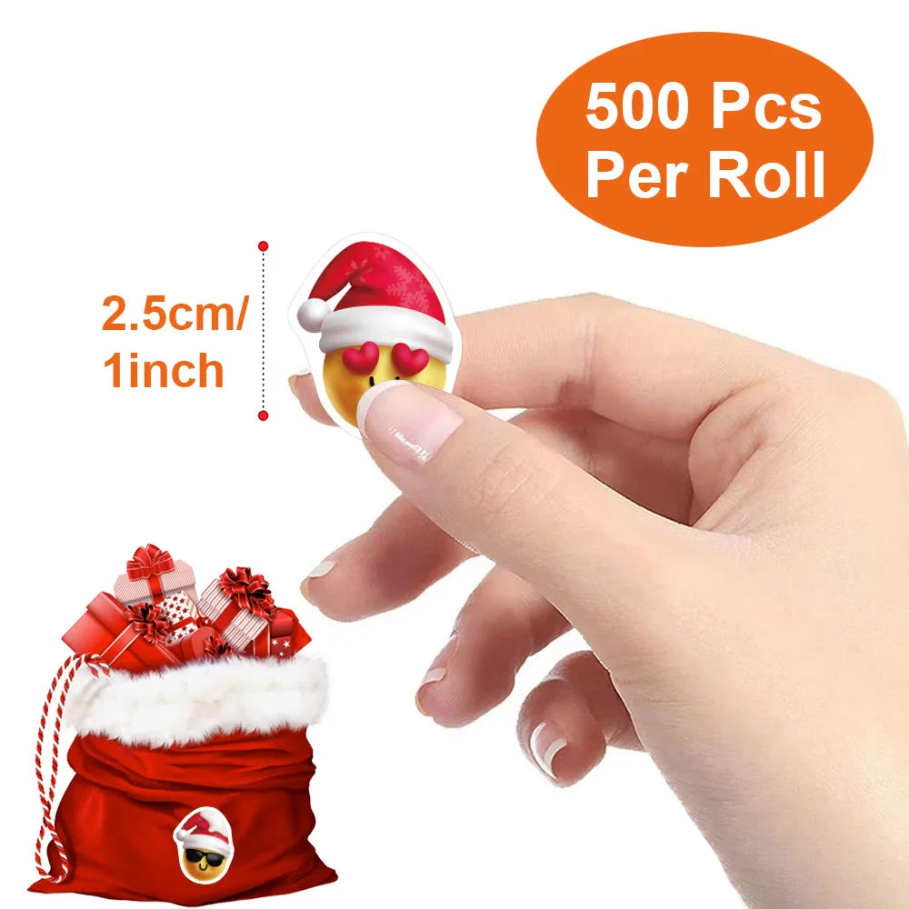 100-500pcs Heterotypic Christmas Themed Stickers 8 Designs DlY Graffiti Holiday Party Decoration label Stationery Sticker (ONLINE ORDER ONLY)